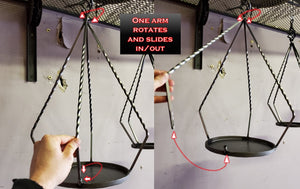 Metal Plant Hanger with Movable Arm